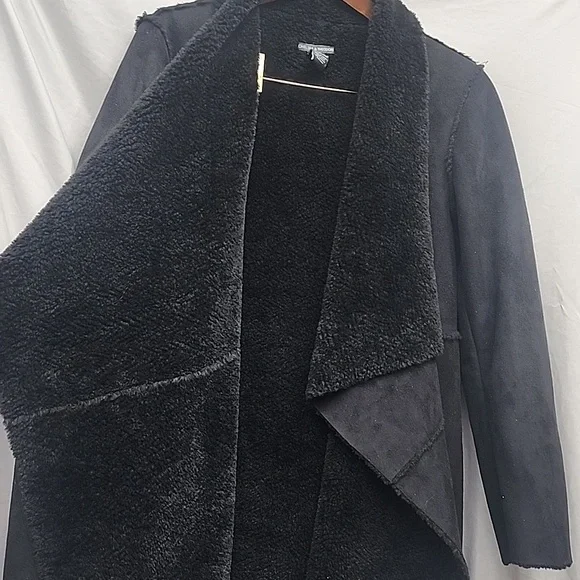 Chelsea And Theodore Large Coat Classy Warm Faux Fur Sherpa Lined - Picture 8 of 16